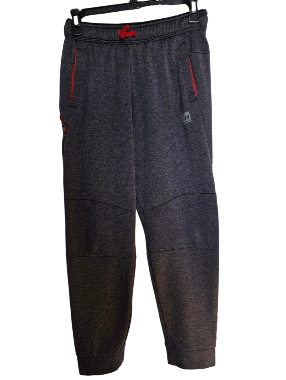 Russell Athletic Charcoal Joggers with Red Trim